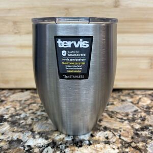 New tervis Wine tumbler Stainless Steel “ STEEL VIEW “ 12oz